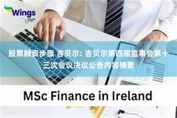 股票融资步骤 吉贝尔: 吉贝尔第四届监事会第十三次会议决议公告内容摘要