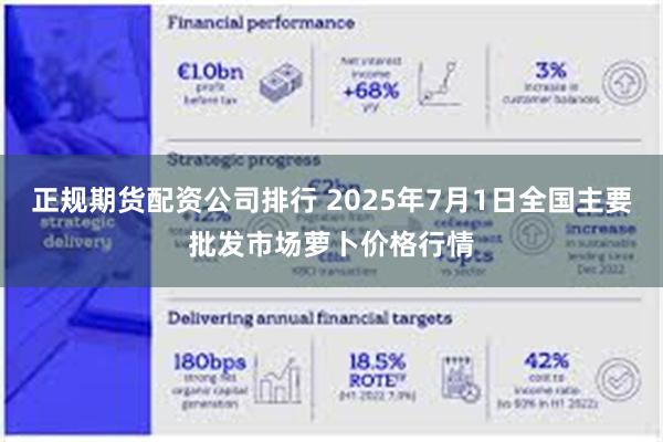 正规期货配资公司排行 2025年7月1日全国主要批发市场萝卜价格行情